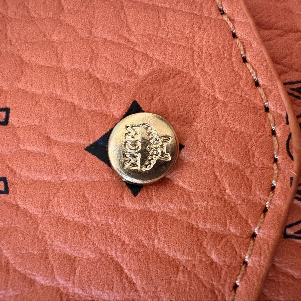 MCM Cognac Envelope Clutch - Picture 3 of 5